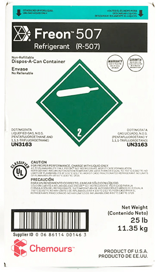 25lb R-507 Refrigerant, R-22 Replacement