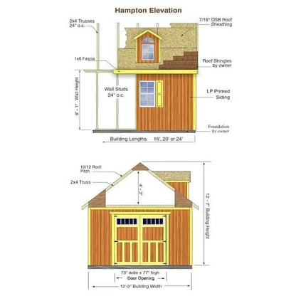 Best Barns Hampton 12 ft × 24 ft Storage Shed