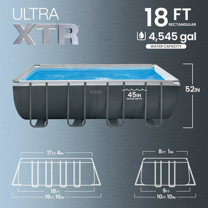 INTEX 18ft x 9ft x 52in Ultra XTR Above Ground Pool and Solar Pool Cover