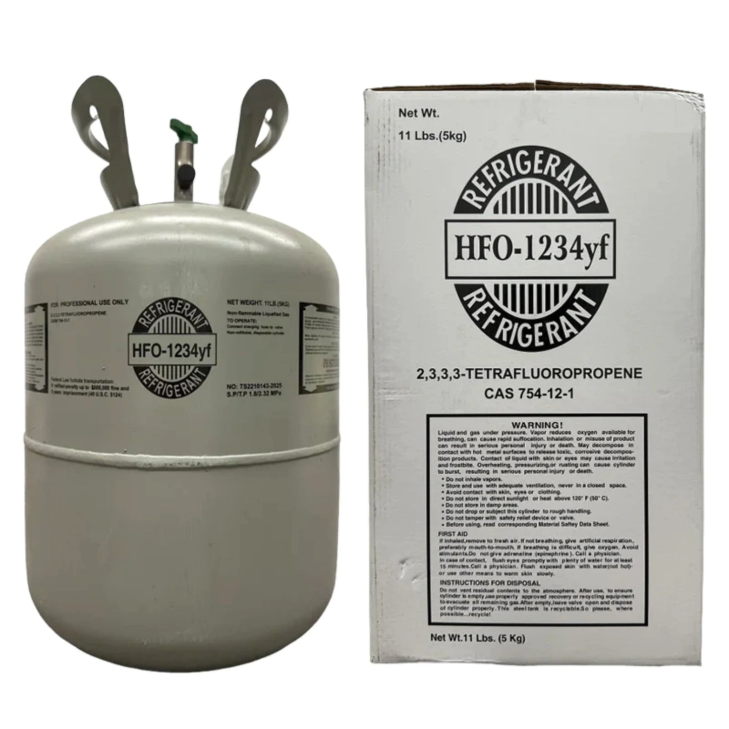 11 LB R1234yf Low-GWP Automotive AC Refrigerant