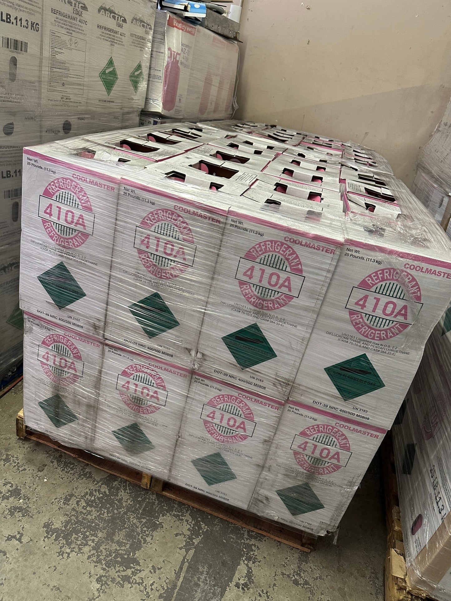 Full Pallet – 40 × 25lb R-410A Refrigerant