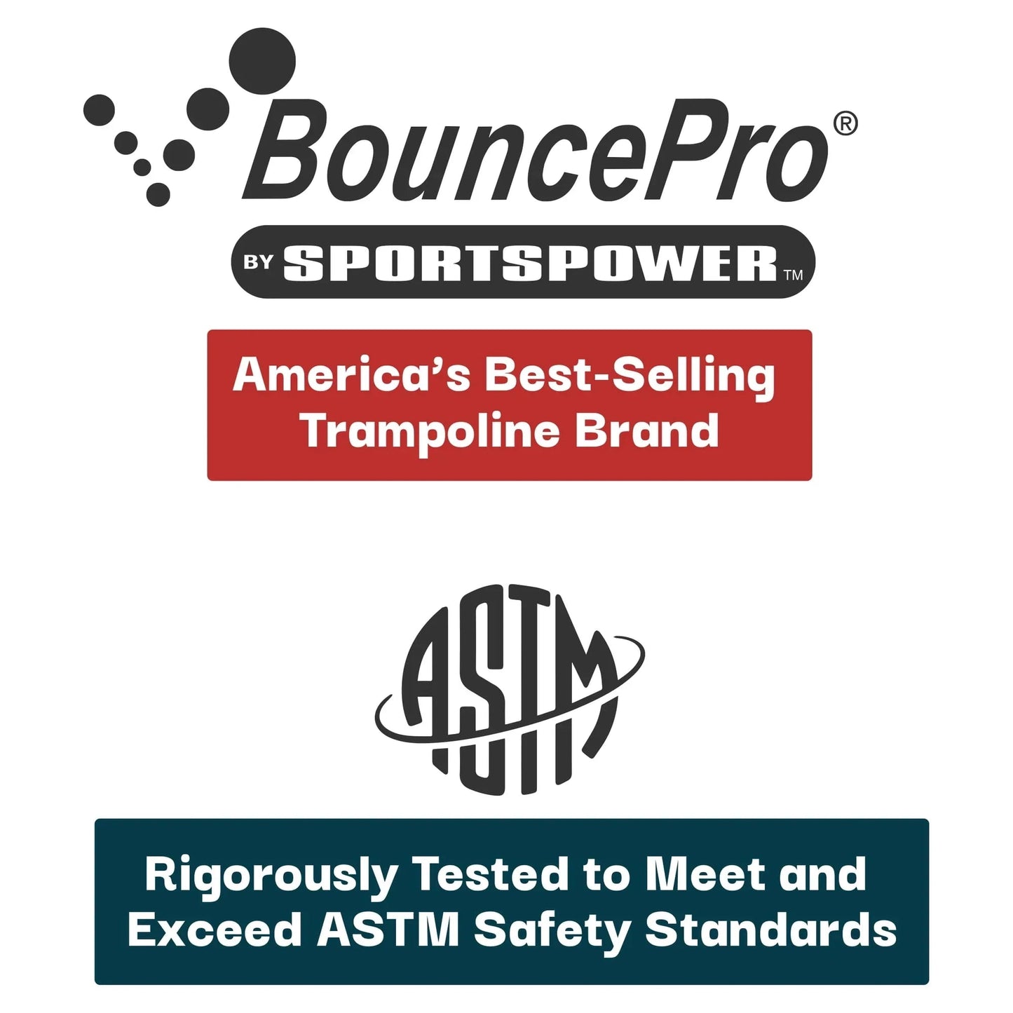 Sportspower Bounce Pro 9ft x 15ft Rectangular Trampoline