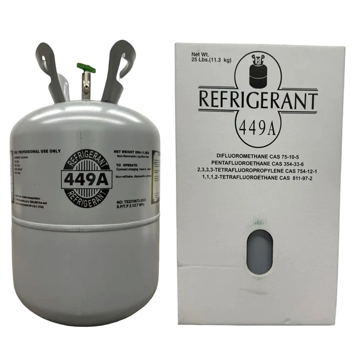 25 lb R449A HFO Blend Refrigerant Gas Cylinder