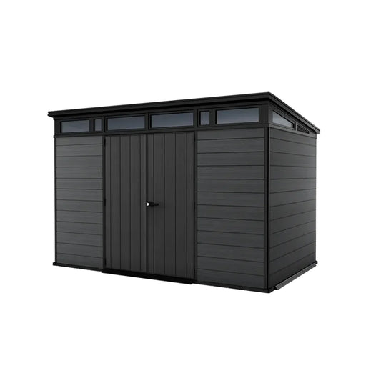 Keter Cortina 11×7 ft Resin Storage Shed, Graphite