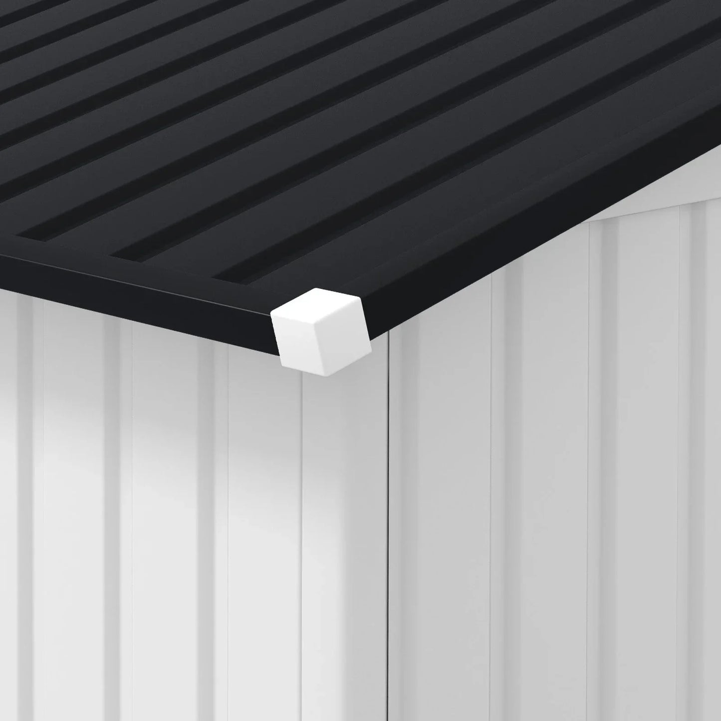 Outsunny Outdoor Storage Shed White 11’×13′ Galvanized Steel