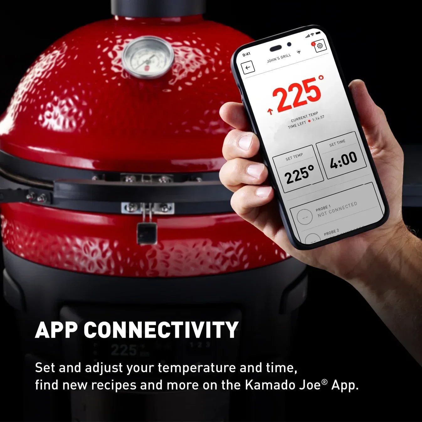 Kamado Joe Konnected Joe 18-Inch Digital Charcoal Grill and Smoker with Cart - Image 4