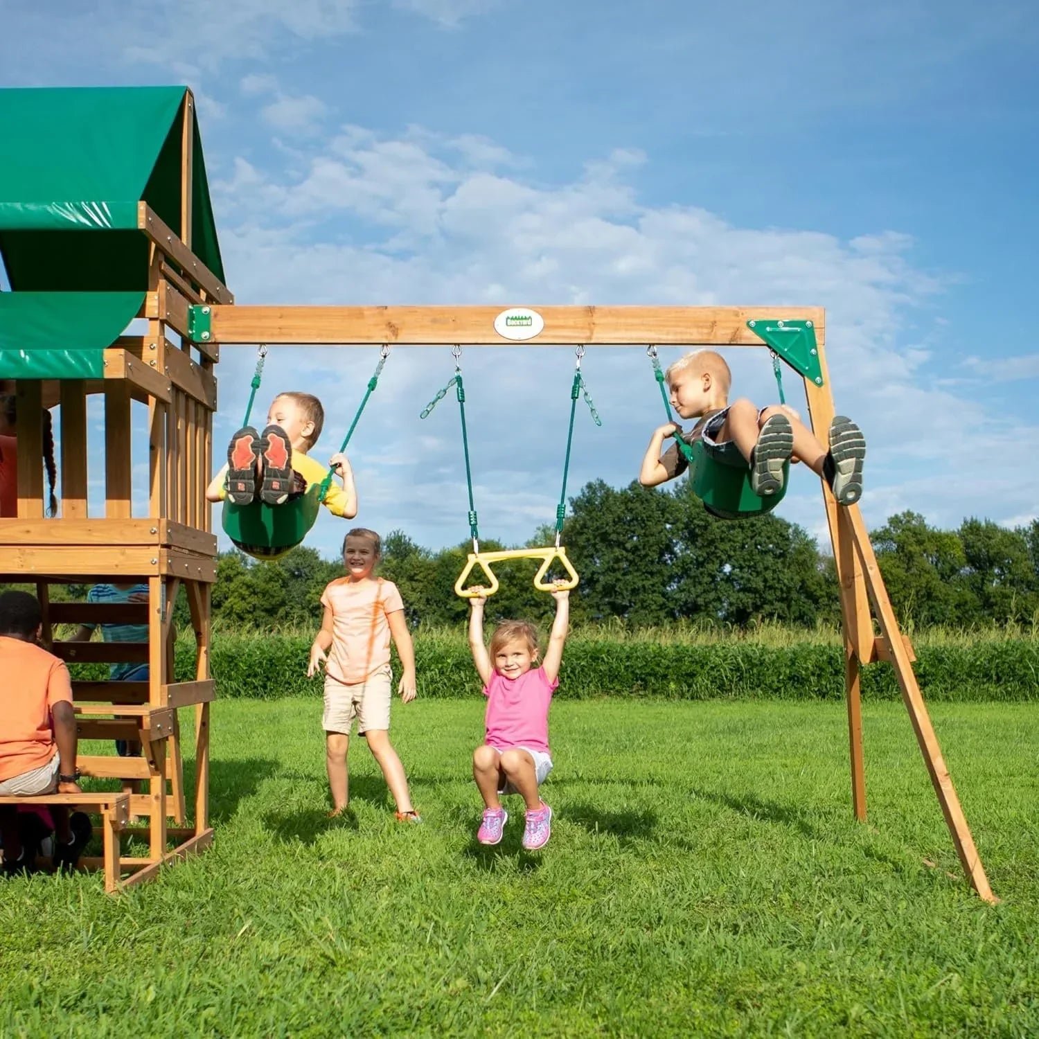 Backyard Discovery Belmont All Cedar Swing Set - Image 2