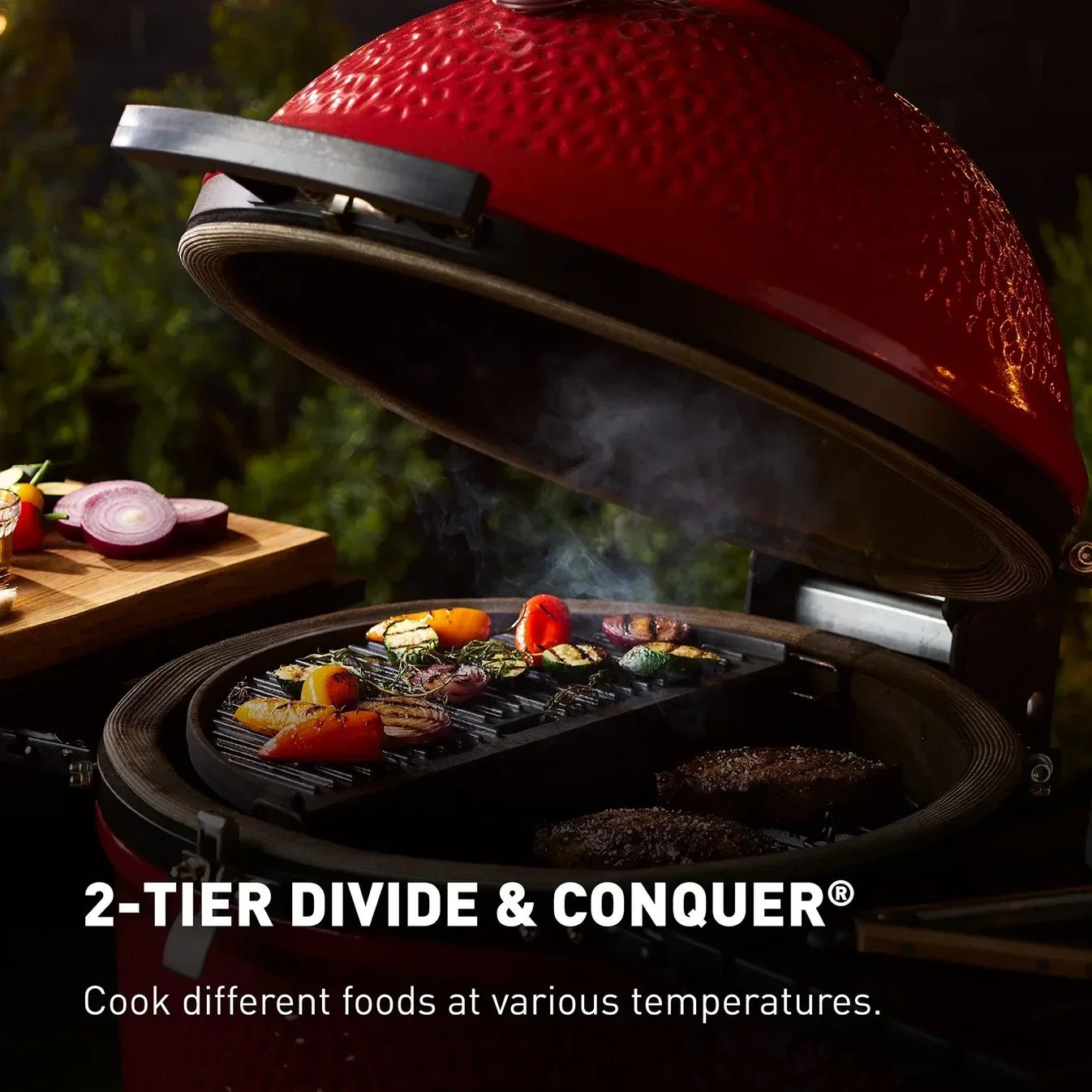 Kamado Joe Konnected Joe 18-Inch Digital Charcoal Grill and Smoker with Cart - Image 8