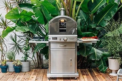 Summerset ‘The Oven’ Outdoor Freestanding Large Capacity Gas Ovens with Pizza Stones, Smoker Box and Mobile Cart, 304 Stainless Steel Construction, Natural Gas - Image 4