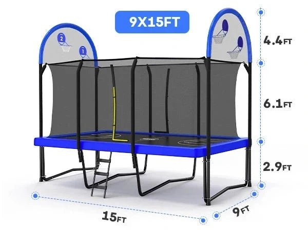 Zupapa 1800LBS/2500LBS Rectangular Trampoline - Image 15