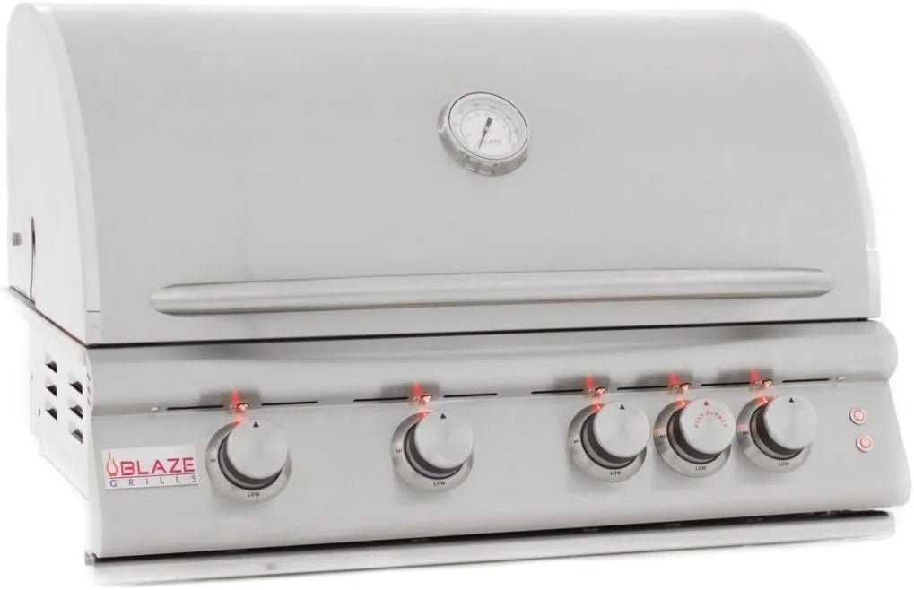 Blaze 32 Inch 4-Burner LTE Gas Grills with Rear Burner and Built-in Lighting System - Image 4