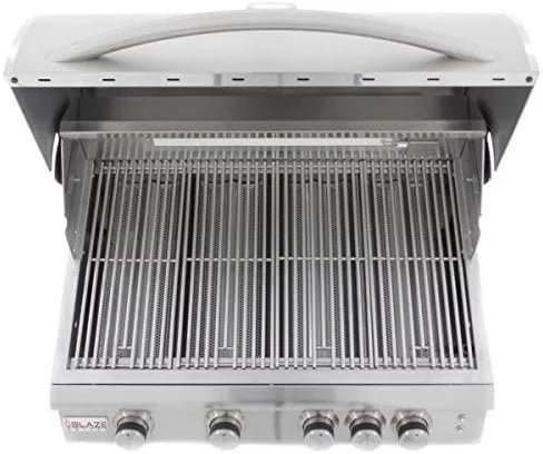 Blaze 32 Inch 4-Burner LTE Gas Grills with Rear Burner and Built-in Lighting System - Image 3