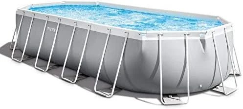 INTEX 26797EH Prism Frame Premium Oval Above Ground Swimming Pool Set: 20ft x 10ft x 48in – Includes 1500 GPH Cartridge Filter Pump – Removable Ladder – Pool Cover – Ground Cloths - Image 6
