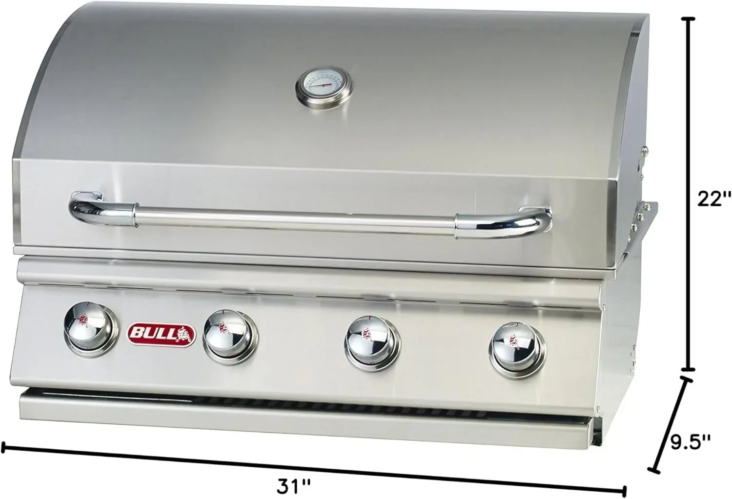 Bull Outlaw 30 inch 4 Burner Built in Natural Gas Grill - Image 3