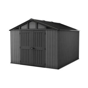 Keter Stronghold 10×11.5 ft Graphite Resin Outdoor Storage Shed