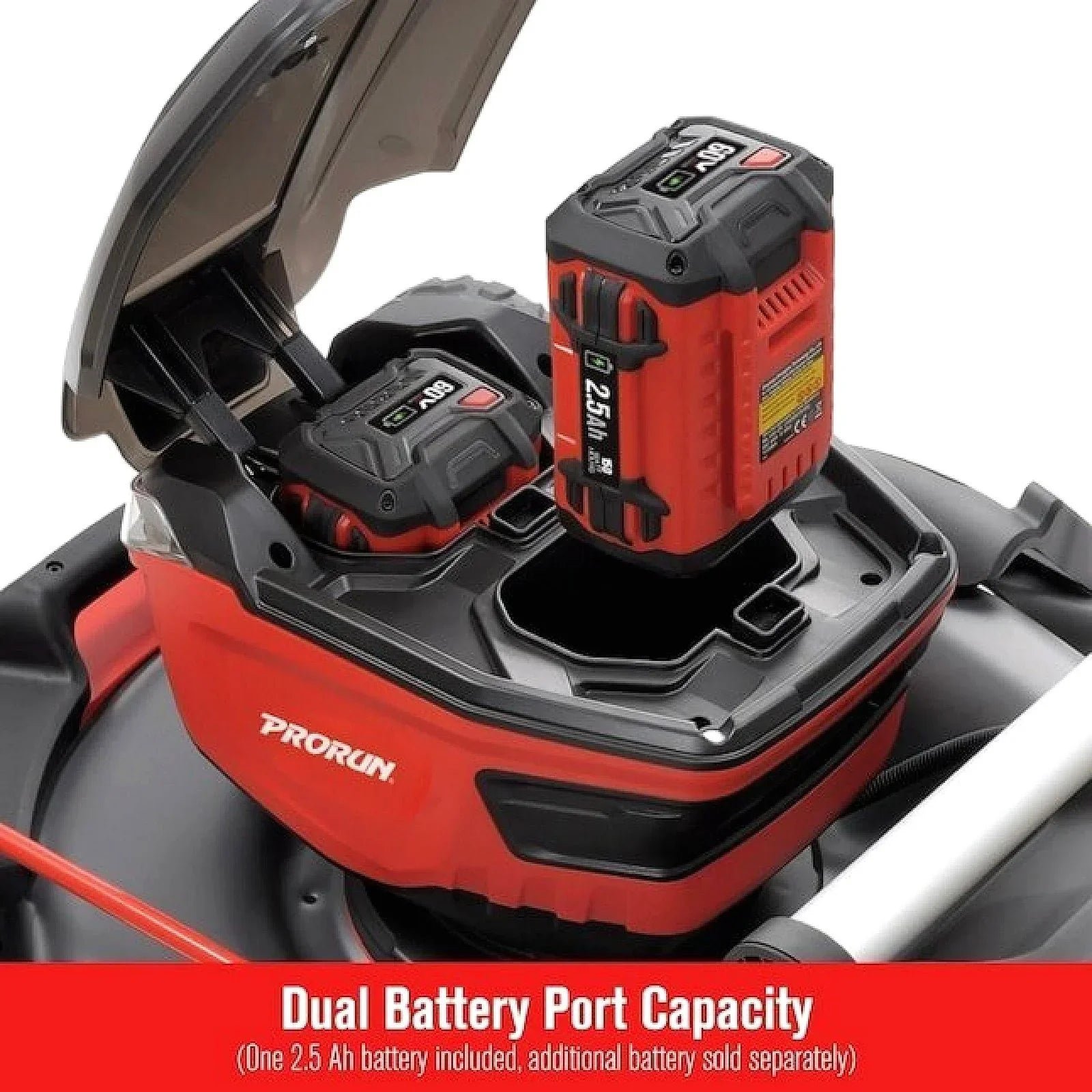 PRORUN 60V 21-Inch Steel Deck Cordless Push Lawn Mower with 2.5 Ah Battery and Charger - Image 3