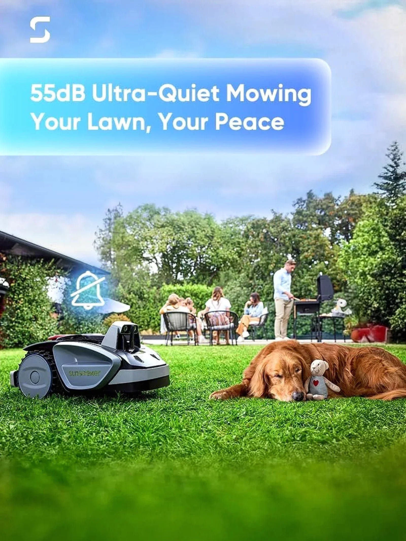 Sunseeker V3 Robotic Lawn Mower with AI Vision and Wireless Smart Navigation - Image 4