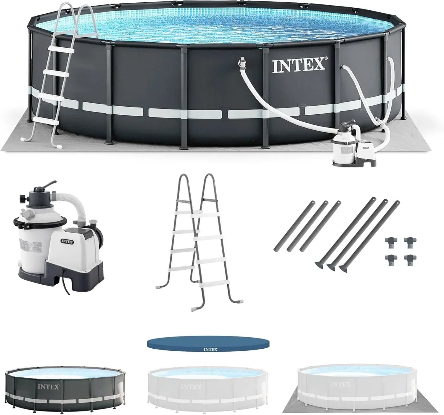 Intex Ultra XTR 14 ft. Round 42 in. Deep Soft Sided Above Ground Swimming Pools - Image 4