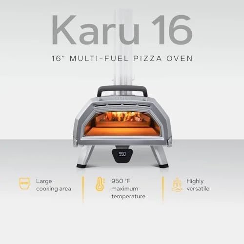 Ooni Karu 16 Multi-Fuel Outdoor Pizza Oven – Wood and Gas Fired Oven – Outdoor Cooking Pizza Oven – Fire and Stonebaked Pizza Ovens for Authentic Homemade Pizzas – Dual Fuel Pizza Makers - Image 2