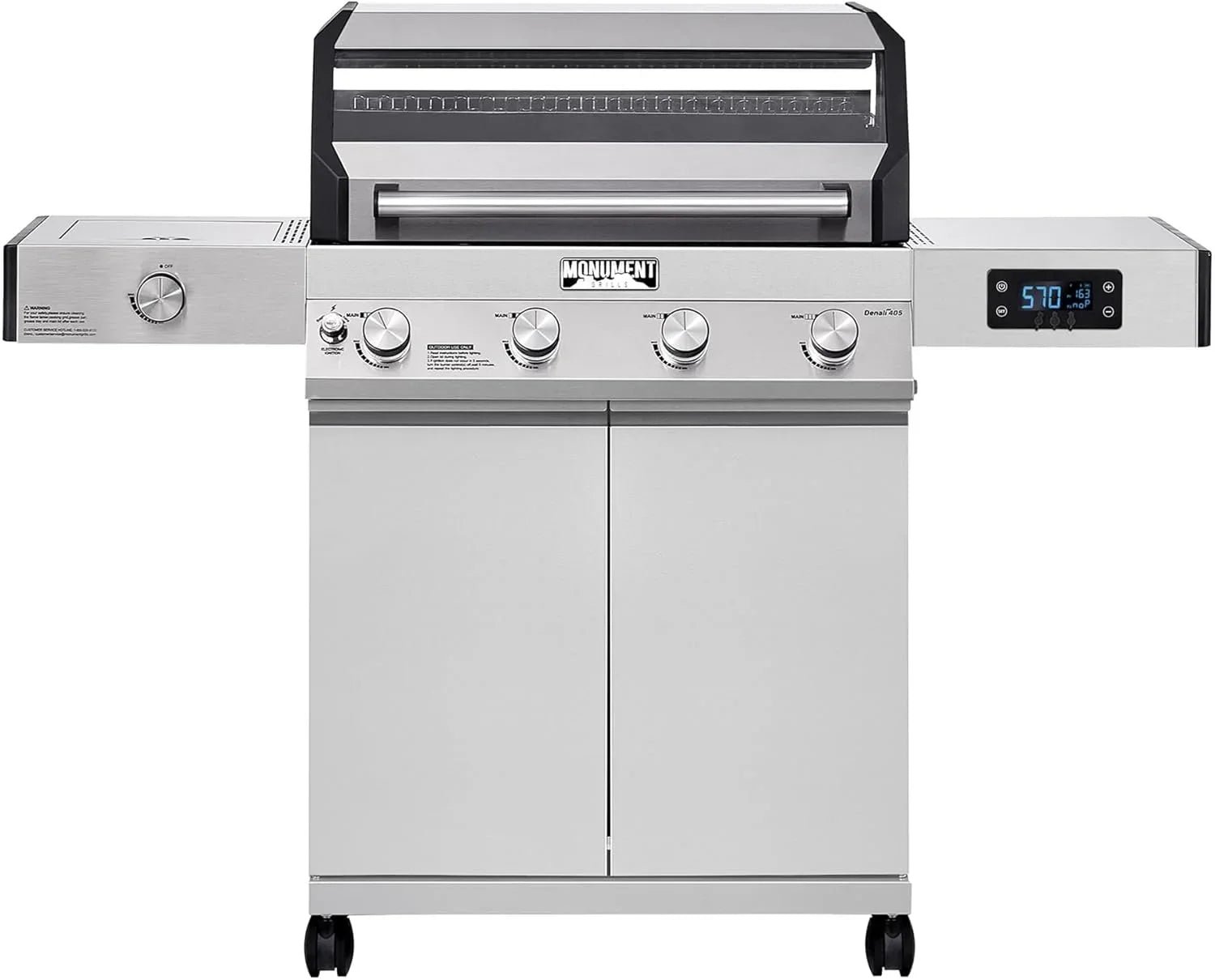 Monument Grills Eminence 405 |Tech Stainless Propane Gas Grills Eminence 405 & Cast Iron Cooking Plate - Image 4